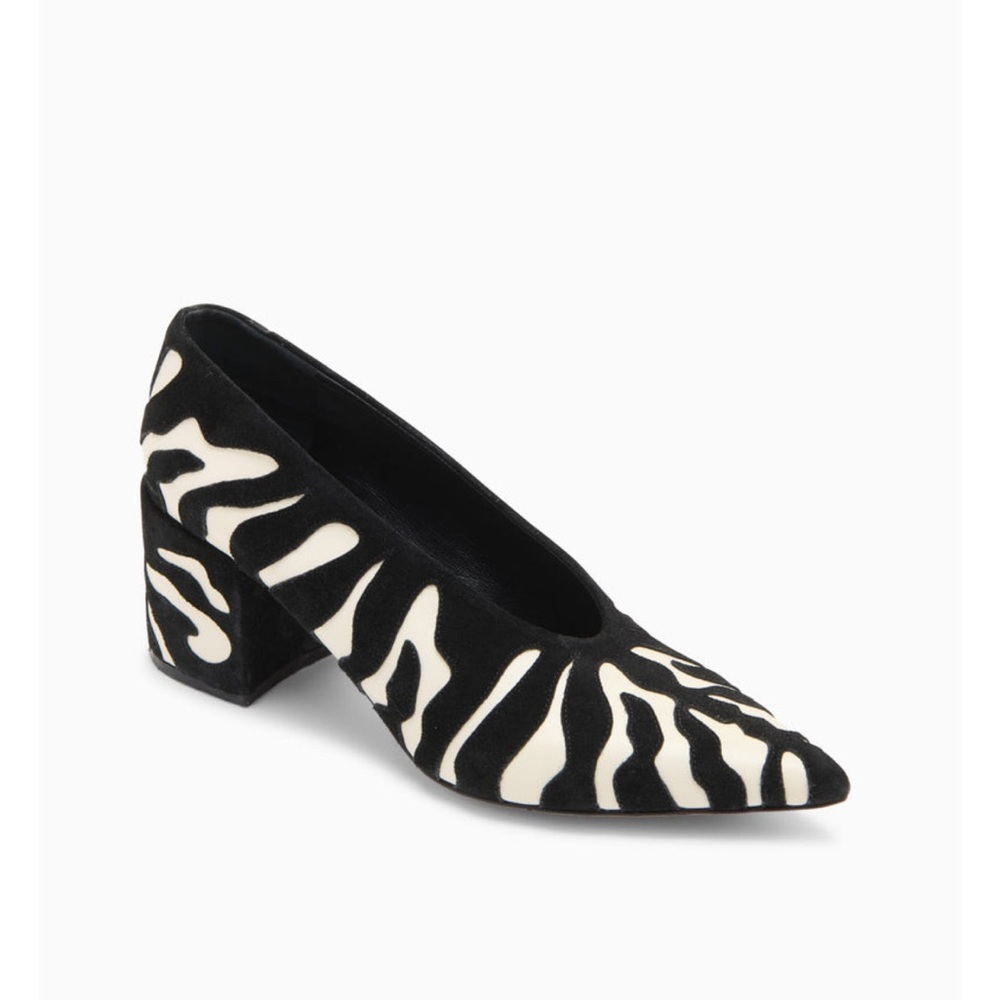 Ulla Johnson Black and White Zebra Heels